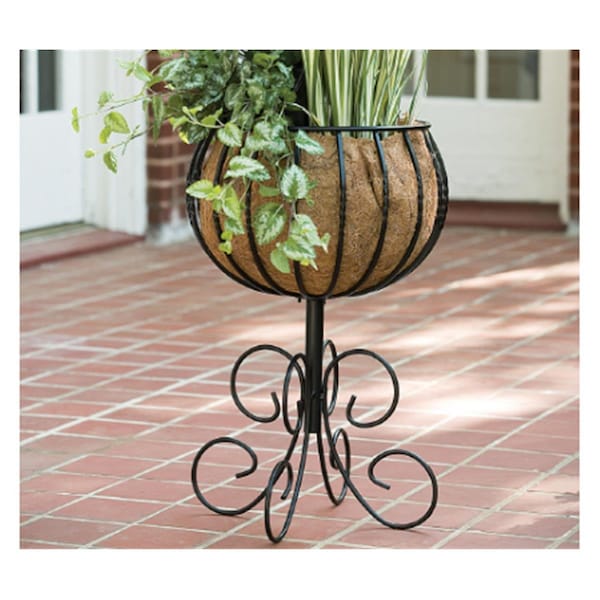 Classic Accessories 14 In. Steel Patio Urn With Coco Liner VE2523334 - main